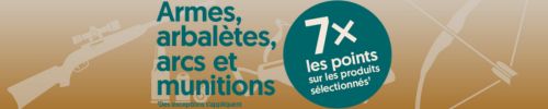Offre 7x les points Horizon sur les armes, arcs et munitions chez Latulippe